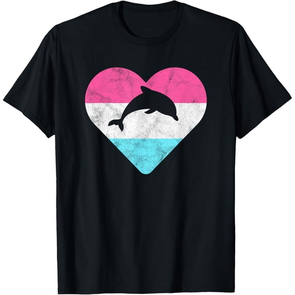 Retro Vintage Dolphin Gift for Women or Girls T-Shirt