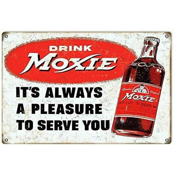Retro Vintage Drink Moxie Soda Metal Tin Sign Home Bar Cafe Retaurant Wall Decor Signs 12x8inch
