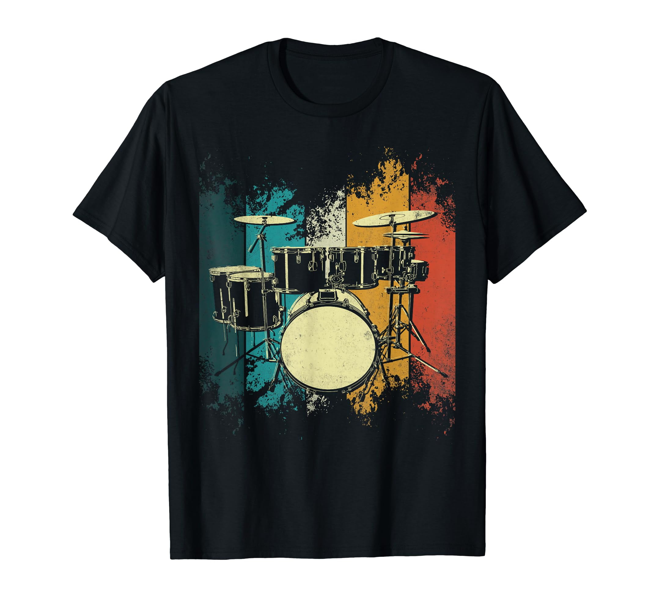 Retro Vintage Drum Set Drumset Drumming Funny Drummer T-Shirt - Walmart.com