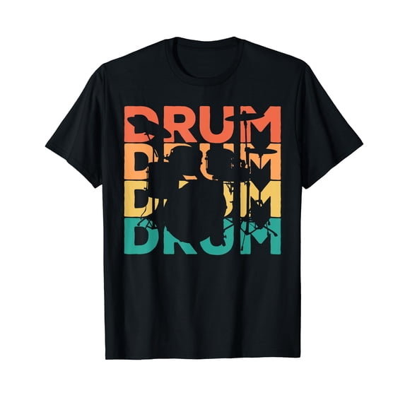 Retro Vintage Drumming Gift For Drummers Vintage Men Women T-Shirt