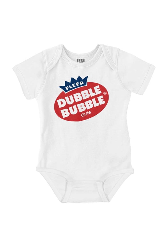 Retro Vintage Dubble Bubble Gum Logo Romper Boys or Girls Infant Baby Brisco Brands 12M