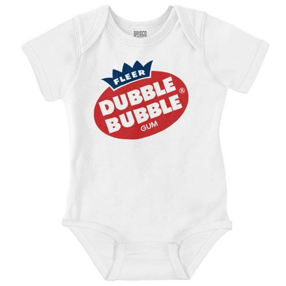 Retro Vintage Dubble Bubble Gum Logo Romper Boys or Girls Infant Baby Brisco Brands 12M