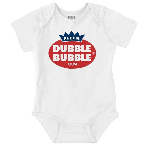 Retro Vintage Dubble Bubble Gum Logo Romper Boys or Girls Infant Baby Brisco Brands 18M