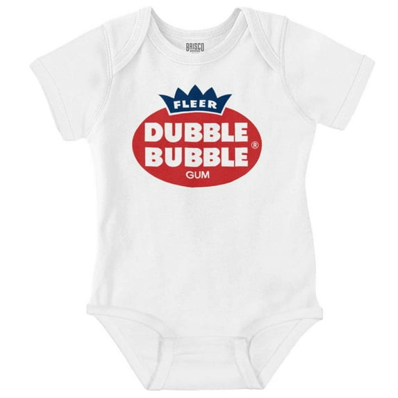 Retro Vintage Dubble Bubble Gum Logo Romper Boys or Girls Infant Baby Brisco Brands 18M