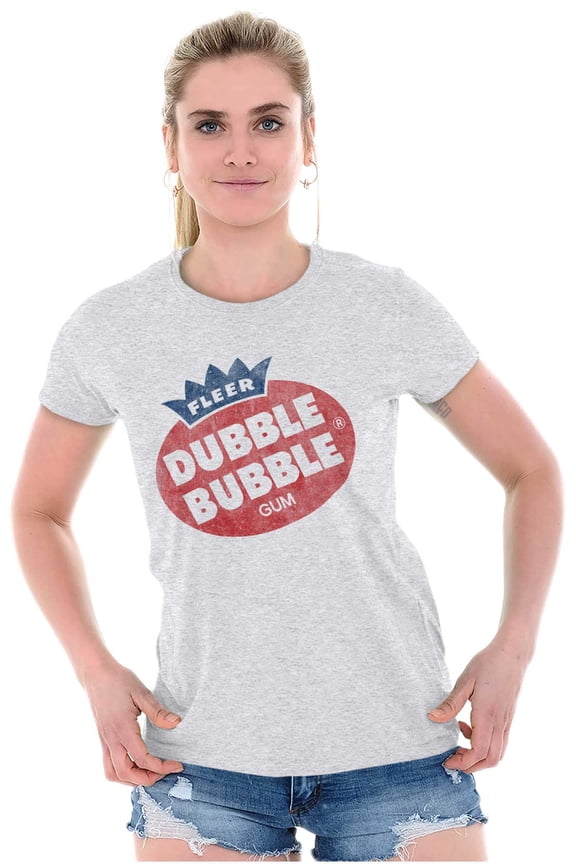 Retro Vintage Dubble Bubble Gum Logo Women's T Shirt Ladies Tee Brisco Brands S