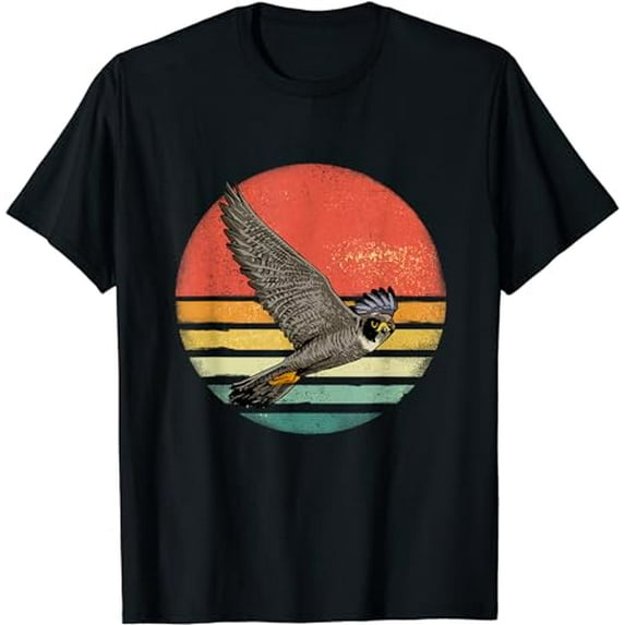 Retro Vintage Falcon Lover Nature Falcon Bird Watcher T-Shirt