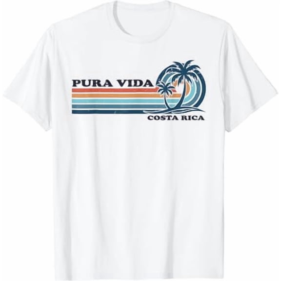 Retro Vintage Family Vacation Costa Rica Pura Vida T-Shirt