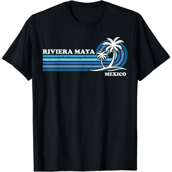 Retro Vintage Family Vacation Mexico Riviera Maya Beach T-Shirt