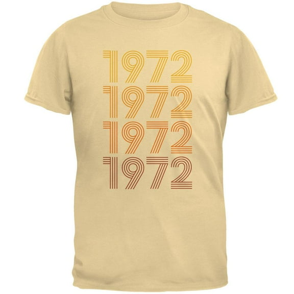Retro Vintage Flashback Paralines Birthday 1972 Mens T Shirt Yellow Haze 3X-LG