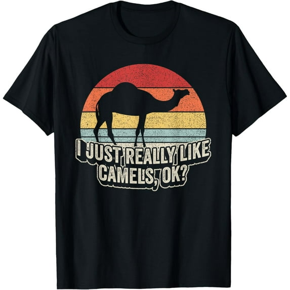 Retro Vintage Funny Camels I Just Really Like Camels Ok T-Shirt