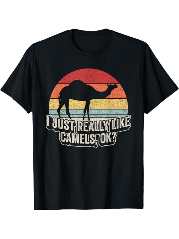 Retro Vintage Funny Camels I Just Really Like Camels Ok T-Shirt