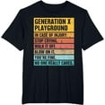 thumbnail image 1 of Retro Vintage Funny Gen X 70’s 80’s Generation X Playground T-ShirtMen and women, Black T-shirt, size: Extra large, 1 of 4