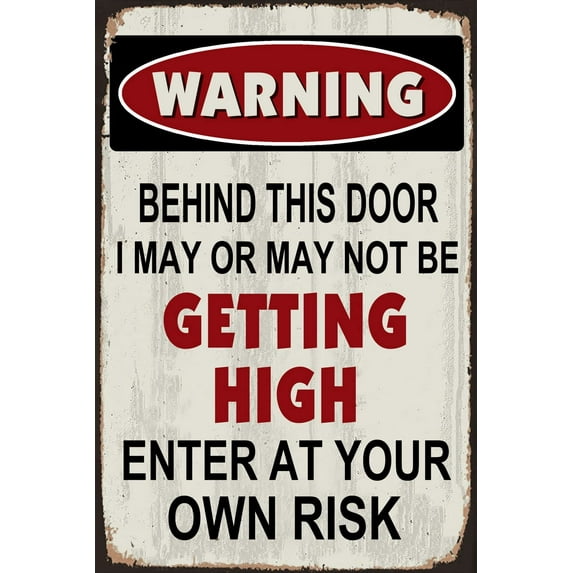 Retro Vintage Funny Metal Tin Sign 6"x8" Warning Attention Monitoring Bar Pub Club Cafe Home Restaurant Kitchen Outdoor Indoor Christmas Wall Decor Art Post Gifts for Man Women t-q00-012