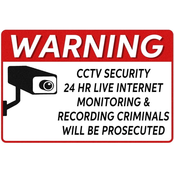 Retro Vintage Funny Metal Tin Sign 6"x8" Warning Attention Monitoring Bar Pub Club Cafe Home Restaurant Kitchen Outdoor Indoor Christmas Wall Decor Art Post Gifts for Man Women t-q00-012