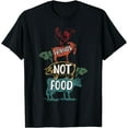 thumbnail image 1 of Retro Vintage Funny Vegan Design for Vegetarians and Animal T-Shirt, 1 of 2