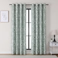 thumbnail image 1 of Retro Vintage Geometric Blackout Curtains, Grommet Top Window Treatment Moroccan Insulated Drapes Green 26"W x 63"L (Pack of 2), 1 of 6