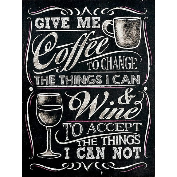 Retro Vintage Give Me Coffee and Wine Metal Tin Sign Home Bar Cafe Retaurant Wall Decor Signs 12x8inch