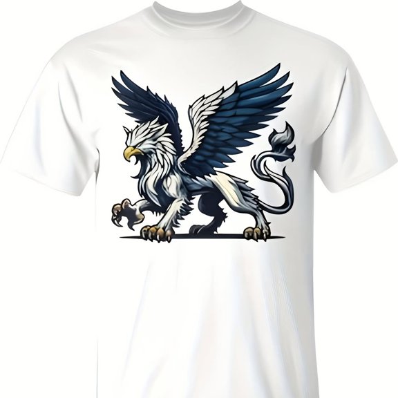 Retro Vintage Griffin Griffin Lovers Legendary Griffin T-Shirt 220g Cotton Crew Neck Top With Gentle