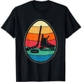 thumbnail image 1 of Retro Vintage Ice Hockey Egg Happy Easter Day Sport Fan T-Shirt, 1 of 4