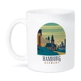 thumbnail image 1 of 3dRose, Retro Vintage Illustration of Hamburg Germany, 15oz Mug, 1 of 7