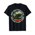 thumbnail image 1 of Retro Vintage Keep Our Ocean Clean Save Sea Animal Turtles T-Shirt, 1 of 5