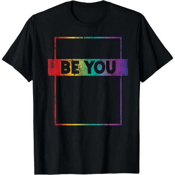 Retro Vintage LGBT Pride Rainbow Be You T-Shirt
