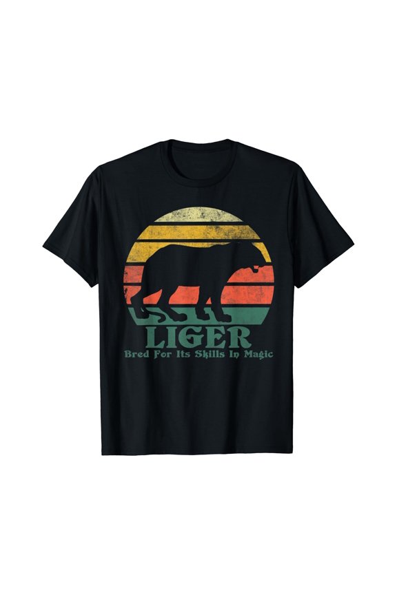 Retro Vintage Liger Tiger Lion Magic Beast Graphic T-Shirt