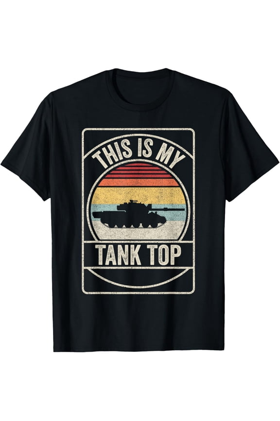 Retro Vintage M1 Abrams Tank Funny Sarcastic Military Pun T-ShirtMen and women, Black T-shirt, size: Extra large