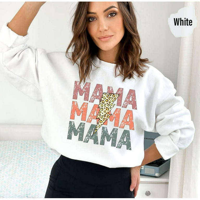 Leopard print mama sweatshirt on sale