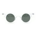 thumbnail image 1 of Retro Vintage Micro Circle Lens Hippie Pimp Plastic Sunglasses Clear Green, 1 of 4