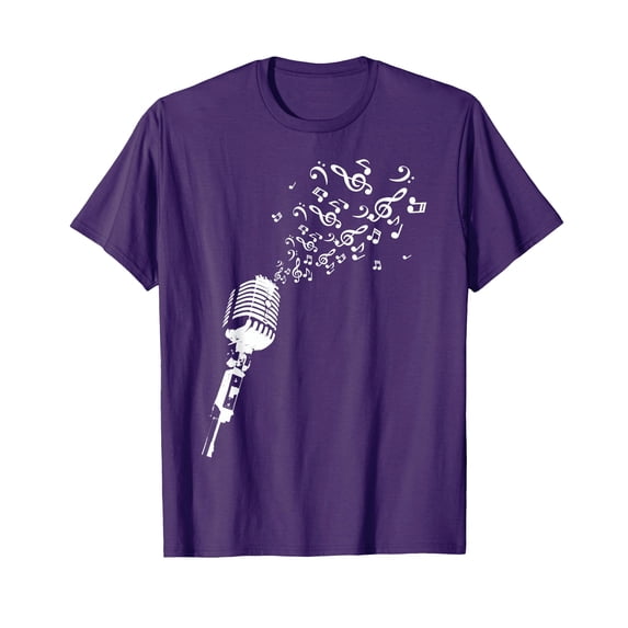 Retro Vintage Microphone Music T-Shirt for Musicians and Singers