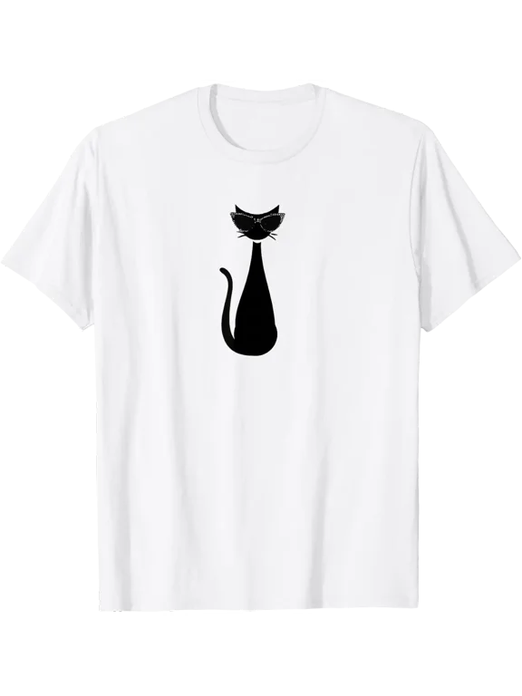 Retro Vintage Mod Atomic Black Cat Eye Eyeglasses Rockabilly T-Shirt Size S-5XL
