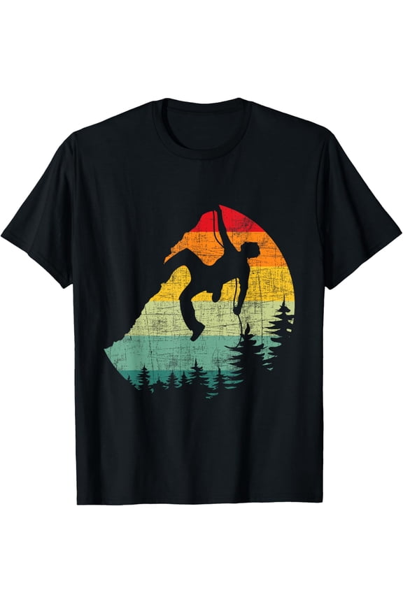 Retro Vintage Mountain Climber - Rock Climbing Bouldering T-ShirtPure cotton short-sleeved shirts for both men and women