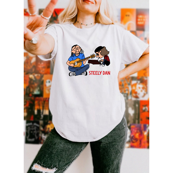 Retro Vintage Music Inspired Graphic Print Classic Style Unisex T-Shirt, up to size 5XL