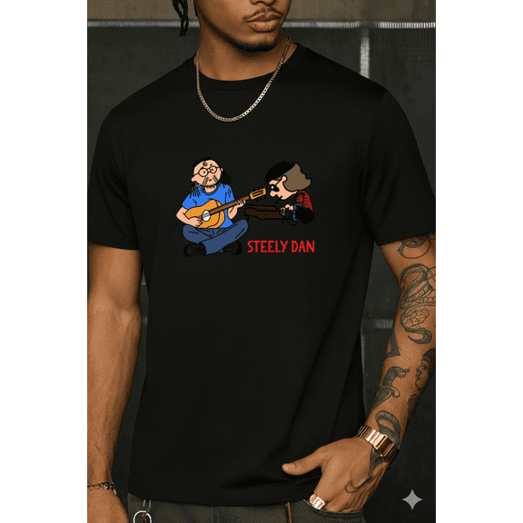 Retro Vintage Music Inspired Graphic Print Classic Style Unisex T-Shirt, up to size 5XL