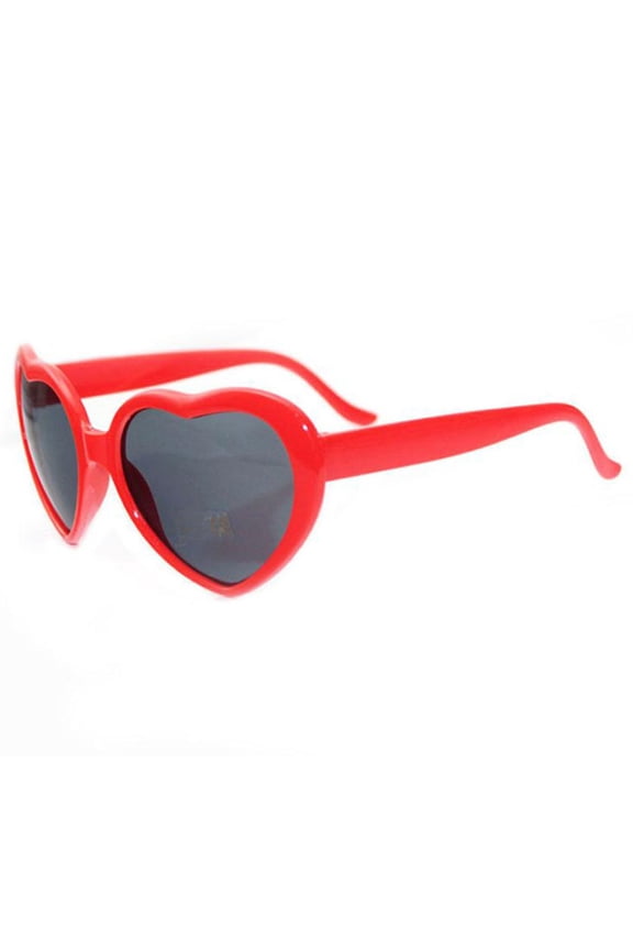 Retro Vintage Narrow Cat Eye Sunglasses for kids heart shaped sunglasses Red