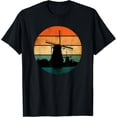 thumbnail image 1 of Retro Vintage Netherlands Windmill T-Shirt mens t shirt，black，women，funny，misfits，men，journey，t-shirt, 1 of 4