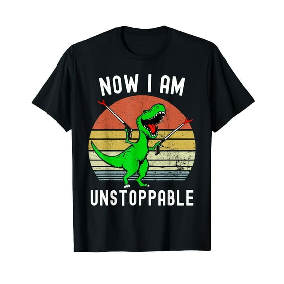 Retro Vintage Now I Am Unstoppable Trex Funny T-Rex T-Shirt