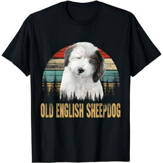 Retro Vintage Old English Sheepdog Lover Gifts T-Shirt
