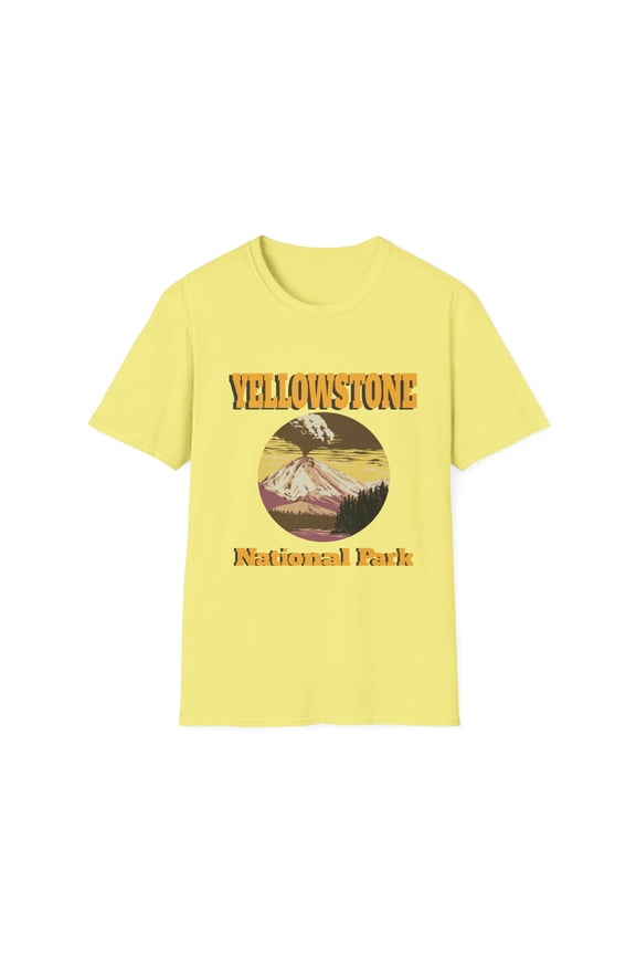 Retro Vintage Outdoors Hike Graphic Gift Yellowstone National Park Tourist Travel Men Women Unisex Softstyle T-Shirt