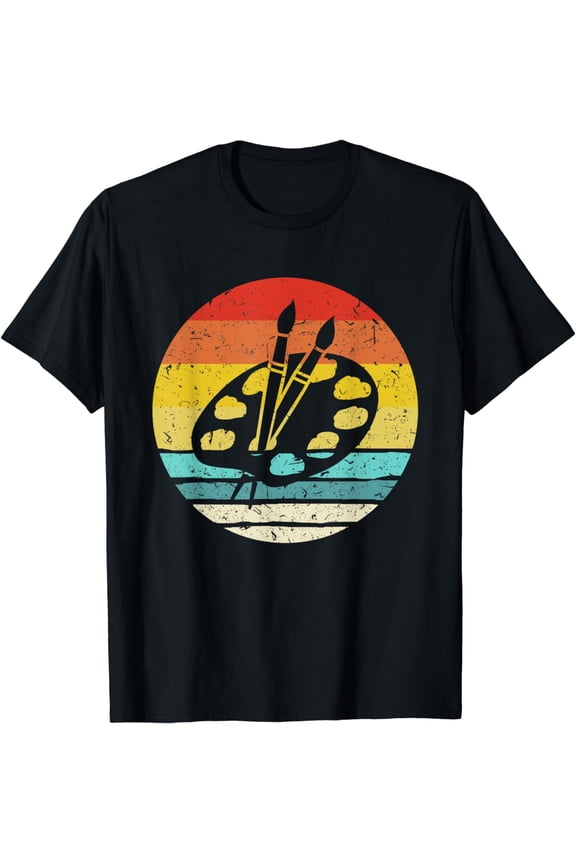 Retro Vintage Paint Palette Costume Artist Art Teacher T-Shirt