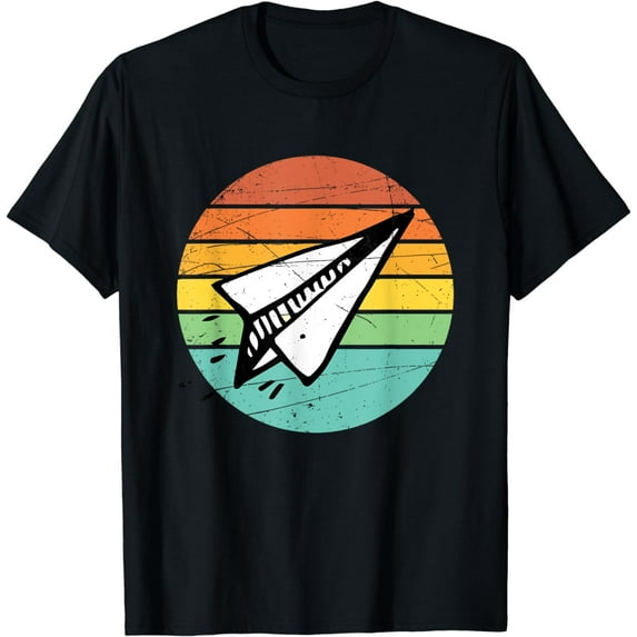 Retro Vintage Paper Airplane Lover Aviation Day Gift Ideas T-Shirt