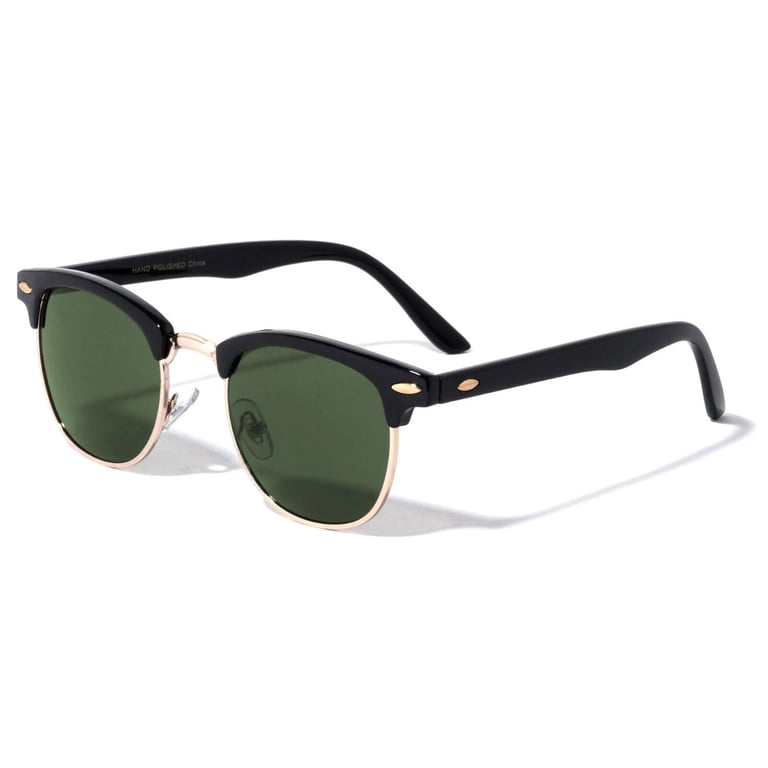 Retro Vintage Polarized Sunglasses Mens UV400 Half Metal  display picture 1