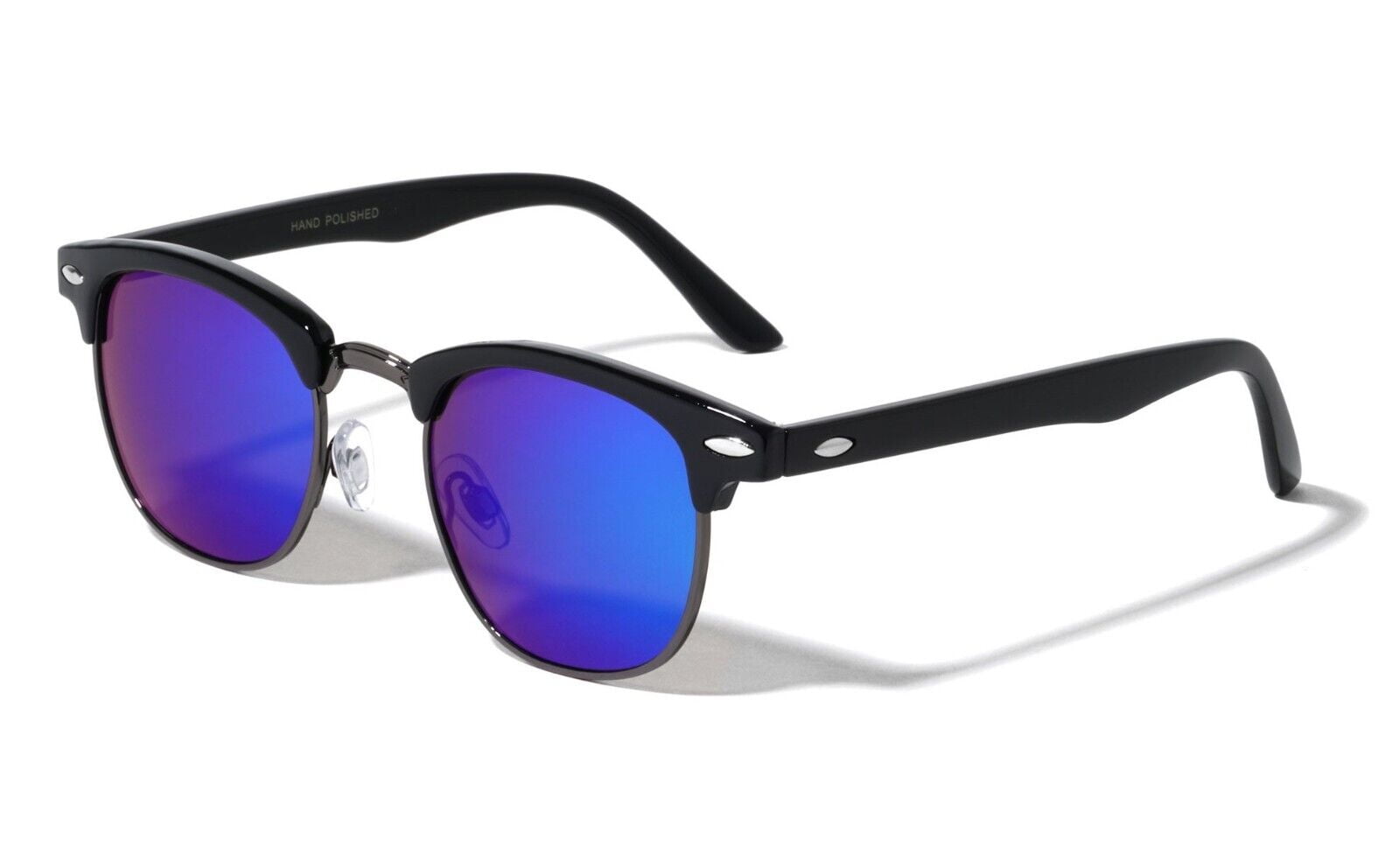Retro Polarized Sunglasses with Metal Frames and UV400 Protection Retro Round Mirrored Sunglasses Polarized Black Metal Frame  main image 3