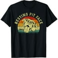 thumbnail image 1 of Retro Vintage Resting Pit Face Pitbull Funny Dog Lovers Gift T-ShirtMen and women, Black T-shirt, size: Extra large S-4XL, 1 of 4