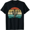 thumbnail image 1 of Retro Vintage Saguaro Cactus Cactus Sunset Opuntia Cactaceae T-Shirt, 1 of 4