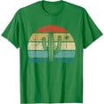 thumbnail image 1 of Retro Vintage Saguaro Cactus Sunset Opuntia Cactaceae Unisex T-Shirt for Men Women Kids Toddler,Irish Green Color,Size 4XL, 1 of 5