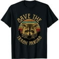 thumbnail image 1 of Retro Vintage Save The Trash Pandas Funny Raccoon Animal T-Shirt, 1 of 5