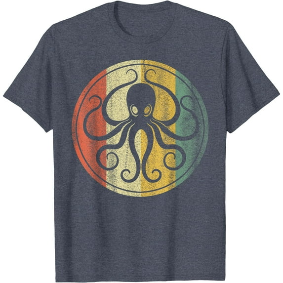 Retro Vintage Sea Monster Octopus Kraken Cthulhu Softstyle Unisex T-Shirt