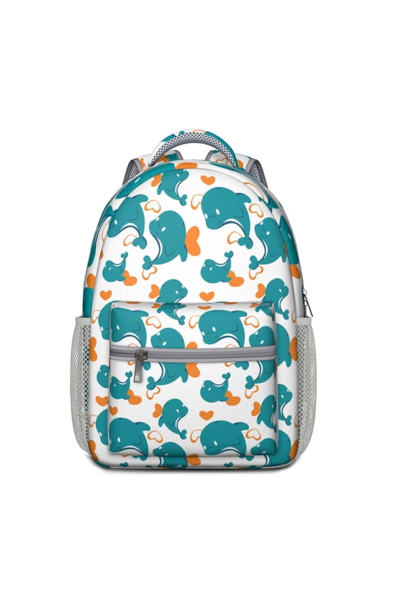 Retro Vintage Shark Art Backpack - Ergonomic Design for Commuters, Waterproof Exterior, Front Zip Pocket for Easy Access